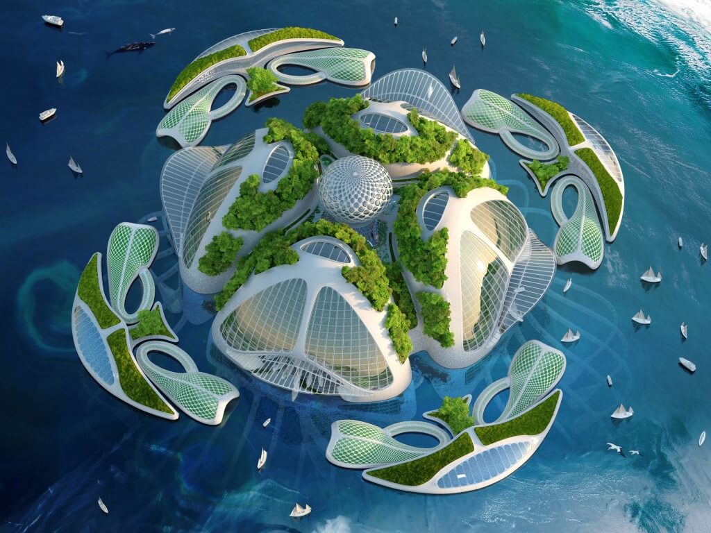 Structures floating on water