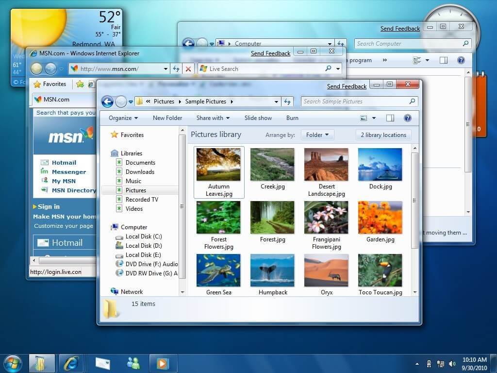 Windows 7 desktop with the start menu open