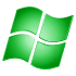 Green-tinted Windows Logo